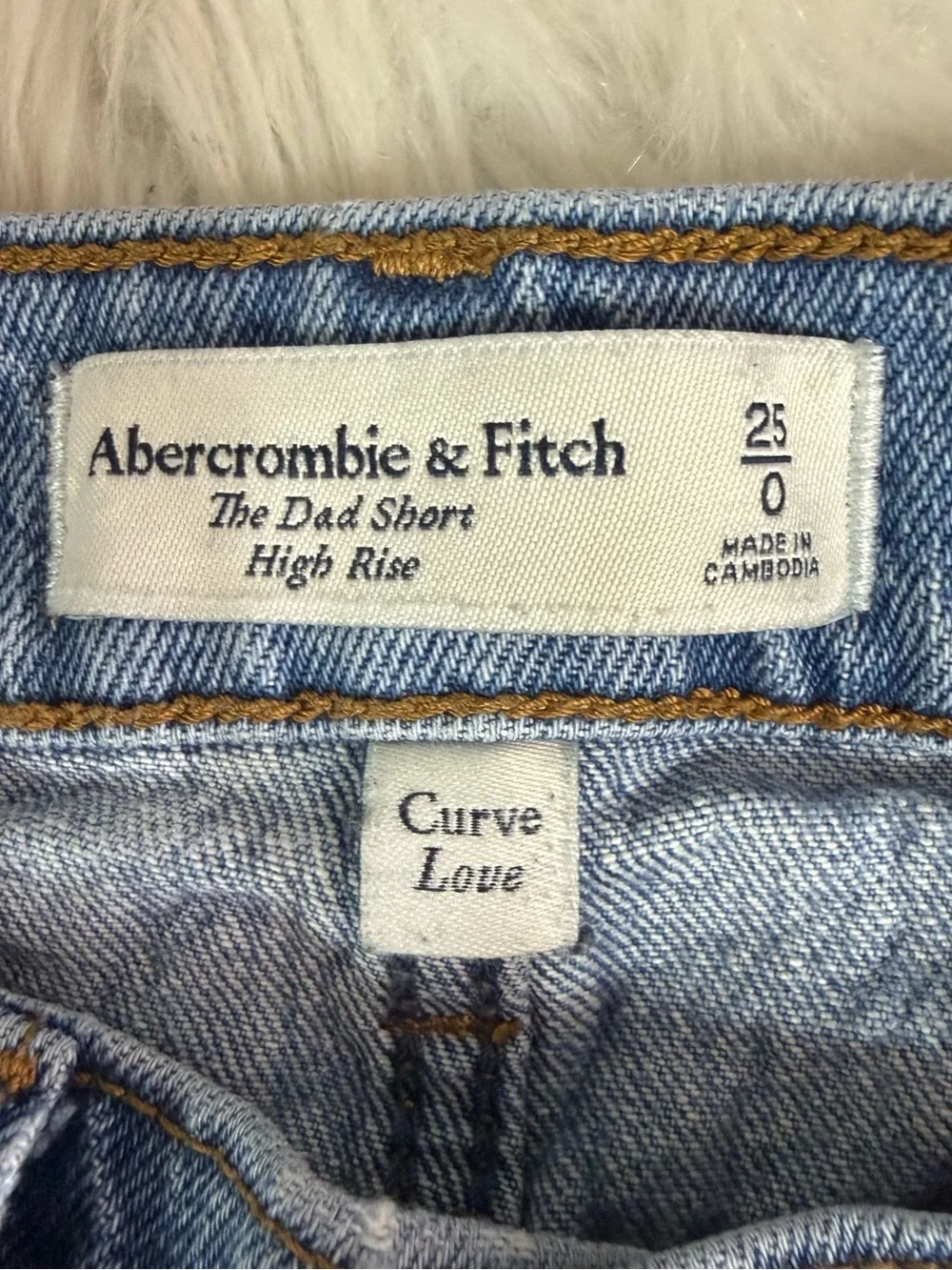 Abercrombie & Fitch Dad Shorts Curve Love High Rise Size 25/0 Denim
